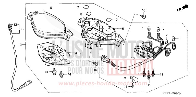 COMPTEUR de SCV 100 Lead CANDY BLAZING RED (R195) 2005